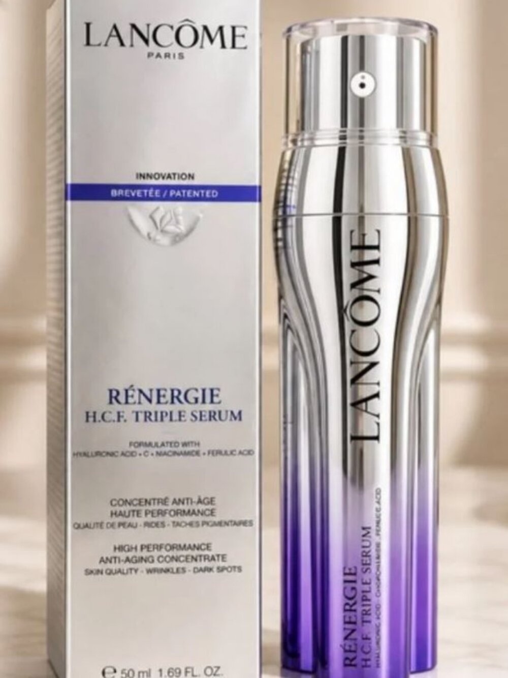 Lancome Renergie H.C.F Triple Serum ANTI-AGING 1.7oz /50mL FULL SZ SEAL BOX
